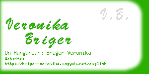 veronika briger business card